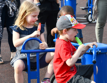 Building Blocks Students Enjoy Ice Cream Social