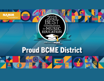 Logo of the NAMM Foundation's 2025 Best Communities for Music Education, labeled 