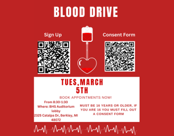 BHS Hosts Blood Drive Next Week - Community Invited to Participate